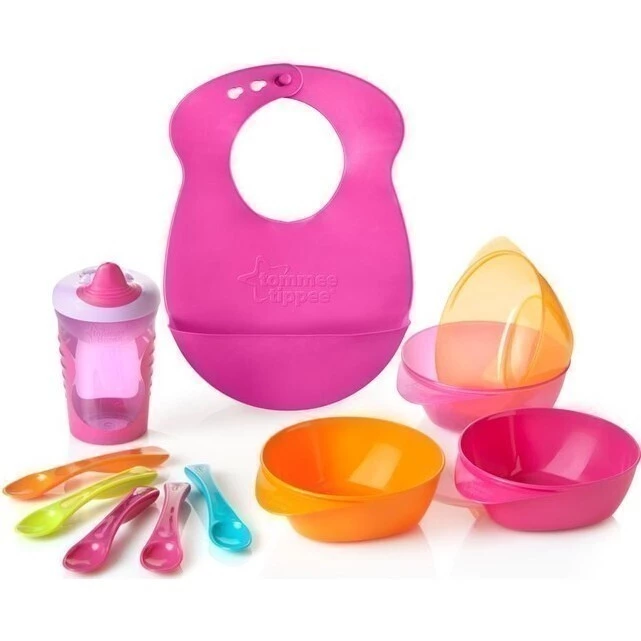 Tommee Tippee Sada pro samostatné krmení a pití, holka, 7m+